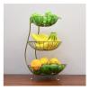 Fruit Bowls Tea Party Multi-layer Fruit Basket Living Room Creative Fashion Fruit Tray Simple Chinese Modern Luxury Storage Rack fruit basket (Color : A) view 1