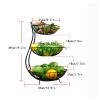 Fruit Bowls Tea Party Multi-layer Fruit Basket Living Room Creative Fashion Fruit Tray Simple Chinese Modern Luxury Storage Rack fruit basket (Color : A) view 2