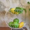 Fruit Bowls Tea Party Multi-layer Fruit Basket Living Room Creative Fashion Fruit Tray Simple Chinese Modern Luxury Storage Rack fruit basket (Color : A) view 4