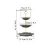 LUCBEI Fruit Bowls Cupcake Stand for Dessert Table,Elegant Tiered Serving Tray Change to Each Three Serving Trays, Tiered Tray, Three Tiered Tray fruit basket (Color : A) view 2