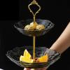 LUCBEI Fruit Bowls Cupcake Stand for Dessert Table,Elegant Tiered Serving Tray Change to Each Three Serving Trays, Tiered Tray, Three Tiered Tray fruit basket (Color : A) view 4