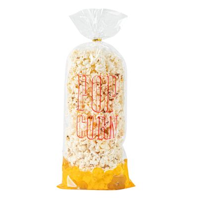 Bag Tek Clear Plastic Popcorn Bag - 17" x 7" x 0" - 100 count box