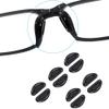 Adhesive Eye Glasses Nose Pads, D Shape Anti-Slip Adhesive Stick on Nose Pads,Soft Silicone for Glasses, Eyeglasses and Sunglasses, 2mm,Black,5 Pairs view 1