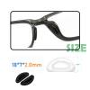Adhesive Eye Glasses Nose Pads, D Shape Anti-Slip Adhesive Stick on Nose Pads,Soft Silicone for Glasses, Eyeglasses and Sunglasses, 2mm,Black,5 Pairs view 2