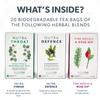 NutraTea - The Winter Wellness Gift Box - Herbal Teas Perfect For Wellbeing & Winter Months - Tea Gift Box For Christmas, Get Well Soon & Birthdays - Herbal Tea Gift Set - 60 Tea Bags | 3 Flavours view 3