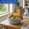 (Set of 2) Round 28 CM Multipurpose Plastic Washing Up Bowl Mixing Bowl 5L Washing Basin Bowl Sink Tidy Organiser Wash Tub Space Saving For Home Kitchen Outdoor Camping (Black + Silver Sage) view 2