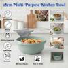 (Set of 2) Round 28 CM Multipurpose Plastic Washing Up Bowl Mixing Bowl 5L Washing Basin Bowl Sink Tidy Organiser Wash Tub Space Saving For Home Kitchen Outdoor Camping (Black + Silver Sage) view 4