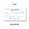 Dental Appointment Reminder Cards | 50 Pack | Teeth Whitening, Dental Office, Client Reminder, Patients, Pediatric Dentist, Orthodontics, Bulk 2x3.5 Minimalist Teal Toothbrush view 3