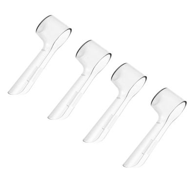 4 Pcs Toothbrush Head Covers, Toothbrush Cover Caps Compatible with Oral B Electric Toothbrush Round Heads (White, 4)