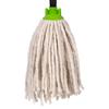 Jazooli Mop Heads Replacement - Commercial & Household Wet & Dry Mops for Cleaning Floors, Kitchen, Bathroom - Colour Coded Yarn Floor Mops, Heavy Duty Mop Head - 3 x Green view 1