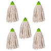 Jazooli Mop Heads Replacement - Commercial & Household Wet & Dry Mops for Cleaning Floors, Kitchen, Bathroom - Colour Coded Yarn Floor Mops, Heavy Duty Mop Head - 3 x Green view 3