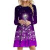 TURWXGSO Women's Dresses UK Sale Christmas Dresses Clearance Xmas Tree Print Party Dresses Round Neck Long Sleeve Sweatshirt Dresses Casual Loose Jumper Dresses view 1
