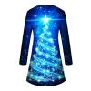 TURWXGSO Women's Dresses UK Sale Christmas Dresses Clearance Xmas Tree Print Party Dresses Round Neck Long Sleeve Sweatshirt Dresses Casual Loose Jumper Dresses view 4