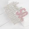 Nelbiirth Happy 50th Birthday Silver & Pink Rhinestone Cake Topper - Cheers to 50 Years Old Fifty Bday Metal Sparkly Cake Centerpieces Topper Decorations Sign. view 4