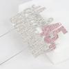 Nelbiirth Happy 45th Birthday Silver & Pink Rhinestone Cake Topper - Cheers to 45 Years Old 45th Bday Metal Sparkly Cake Centerpieces Topper Decorations Sign. view 4