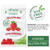 Simple Mixes Natural Gelatin Dessert, Strawberry, Healthy Snack, Dye-Free, No Gluten or Fat, Kosher, 6 Pack view 2