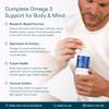 Bettervits Omega 3 Capsules High Strength - 33% EPA & 22% DHA | Omega 3 Fish Oil Nutritional Supplements - Supports Overall Well-Being: Heart, Eye, Skin & Bone Health | 60 Easy-to-Swallow Capsules view 2