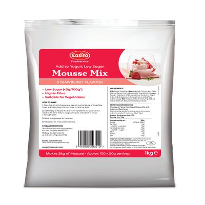 Food Service Catering Size EasiYo Yogurt and Desserts Mixes Compatible With 6.5KG / 13KG Yogurt Maker (Low Sugar Strawberry Mousse Mix x 1kg)