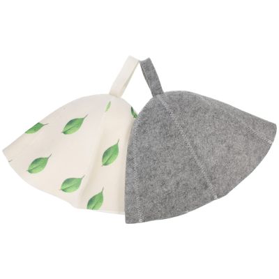 FOMIYES 2pcs Felt Sauna Bathing Hat Women Thickened Shower Hair Caps for Bathroom Sauna