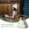 FOMIYES 2pcs Felt Sauna Bathing Hat Women Thickened Shower Hair Caps for Bathroom Sauna view 2