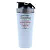 Getagift 500ml Aluminium Shaker Bottle for Supplement Shakes - Easy Clean, Durable Cup Dear Granny This Christmas I'll Be Snuggled Up In Mommy's Tummy Xmas. (White) view 1