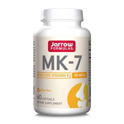 Jarrow Formulas MK-7, Vitamin K2, 90mcg, 60 Softgels, Gluten Free, Soy Free, Non-GMO