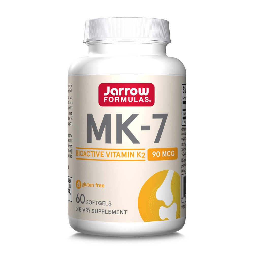 Jarrow Formulas MK-7, Vitamin K2, 90mcg, 60 Softgels, Gluten Free, Soy Free, Non-GMO