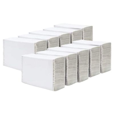 1PLY White Paper Hand Towels Z fold Paper Towels Multifold Disposable Soft Hygienic Absorbent Paper Dispenser Friendly for Kitchen Bathroom Office Cleaning Commercial (1500 Sheets)