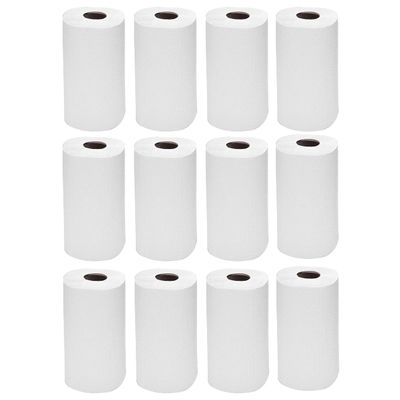 48 x 2 Ply White Paper Rolls Embossed Paper Centre Feed Roll Towels | Wipe Away Perfect for Home, Office, Garage, Warehouse, Schools.
