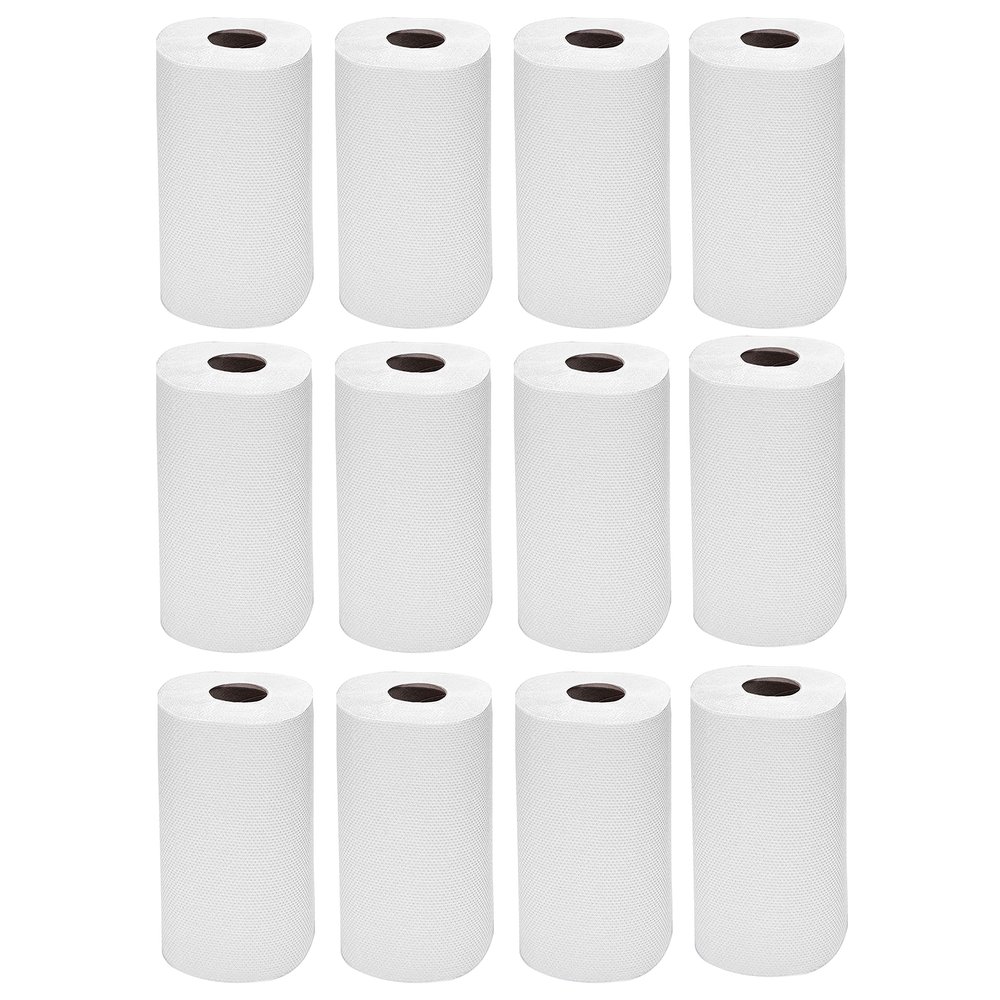 48 x 2 Ply White Paper Rolls Embossed Paper Centre Feed Roll Towels | Wipe Away Perfect for Home, Office, Garage, Warehouse, Schools.