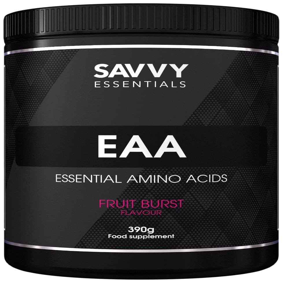 Savvy Essentials EAA's 390g - Fruit Burst | Increase Muscle Protein Synthesis | Muscle Recovery | Intra & Post Workout |