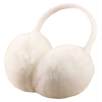 Winter Ear Warmers, Fashion Adjustable Earmuffs for Cold Weather, Ear Covers for Womens Girls (White)