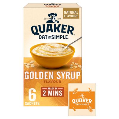 Quaker Oat So Simple Golden Syrup Porridge Sachets 6 x 36g (Case of 8)