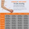 AMZAM Medical Compression Arm Sleeve for Women & Men, 15-20 mmHg Graduated Compression Brace with Silicone Band for Pain Relief, Lymphedema, Edema, Swelling, Arthritis, Black XL view 3
