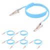 6Pcs Autoclavable Dental Flexible Medical Grade Silicone Bib Holders Clips,Individually Wrapped Napkin Clips, with Stainless Steel Alligator/Extra Wide Neck Band(6,Sky Blue) view 1