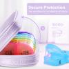 AUVON Purple PU Leather Bag Pill Boxes 7 Day 2 Times a Day, Large AM/PM Pill Box Organiser with Portable Zipper Leather Bag for Holding Supplements, Vitamins and Fish Oils view 4