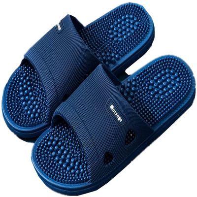 Acupressure Massage Slippers Therapeutic Reflexology Sandals for Foot Acupoint Massage Shiatsu Arch Pain Relief Non-Slip Massage Shoes for Bath Shower (42-43, Blue)