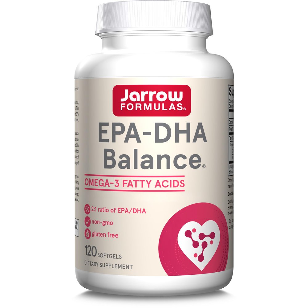 Jarrow Formulas, EPA DHA Balance, 600mg Omega-3 Fatty Acids, 120 Softgels, Gluten-Free, SOYA-Free, GMO-Free