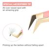 Ms.Queen Lash Extension Tweezers,2Pcs Fiber Tip Grip Boot Volume Tweezer and Dolphin Isolation Eyelash Tweezers view 2