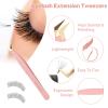 Ms.Queen Lash Extension Tweezers,2Pcs Fiber Tip Grip Boot Volume Tweezer and Dolphin Isolation Eyelash Tweezers view 3