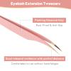 Ms.Queen Lash Extension Tweezers,2Pcs Fiber Tip Grip Boot Volume Tweezer and Dolphin Isolation Eyelash Tweezers view 4