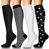 4 Pairs Copper Compression Socks for Women & Men Circulation 15-20 mmHg - Best Support for Nurses, Running view 1