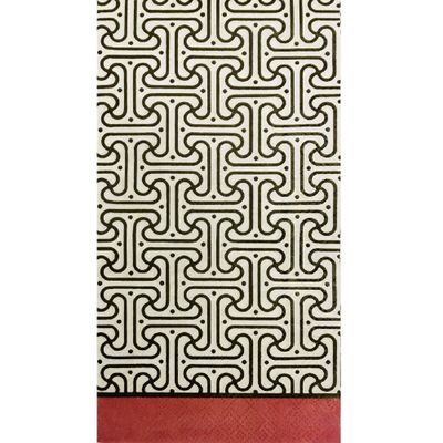 Zelten 2-Ply 15 Count Colored Paper Hostess Napkins Shabby Chic Napkins for Wedding Dinner Tea Party Decoration E (I Pattern, 1)