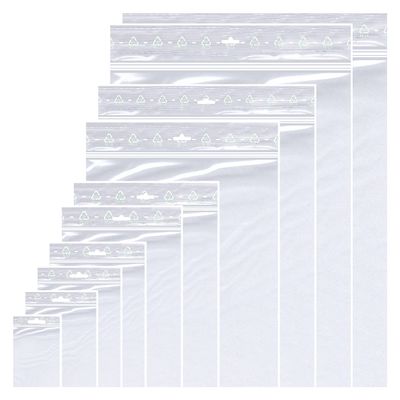 Pack of 100 Ziplock Bags 22 x 31 cm Freezer Bags Reusable Baggies 50 m Strong DIN A4 with Euro Hole (220 x 310 mm)