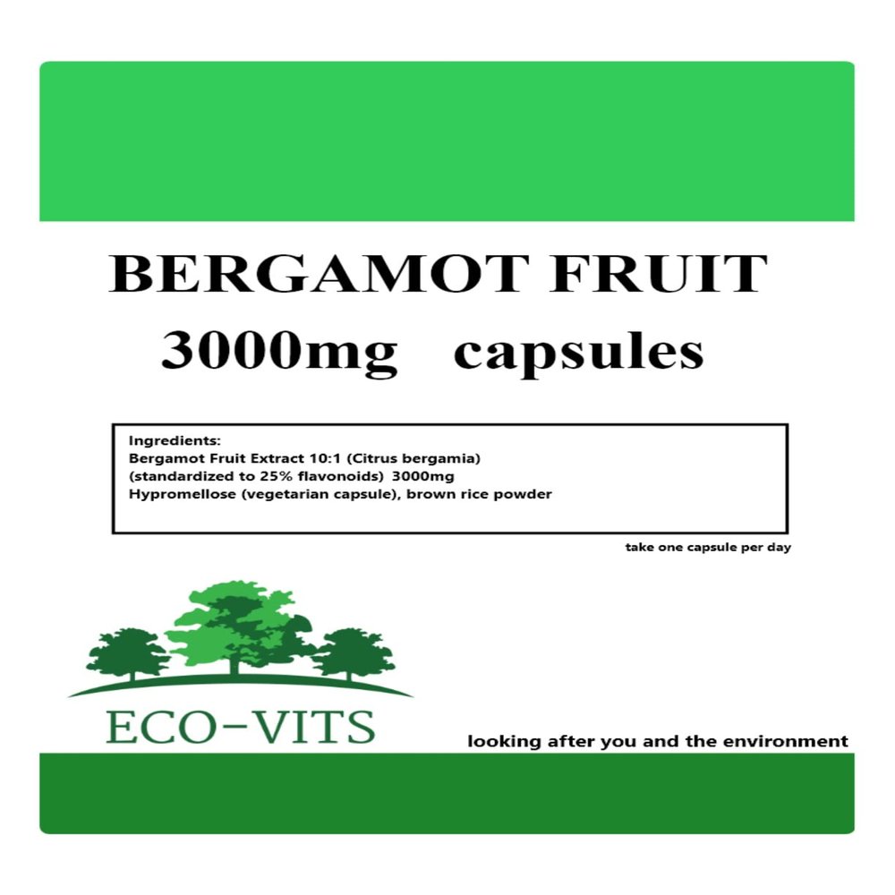 Bergamot Fruit 3000mg 120 Capsules, Healthy Blood Sugar, Heart & Cholesterol Health, Healthy Lipid Levels, Antioxidant & Anti-Inflammatory, Overall Heart Wellness