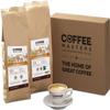 Coffee Masters Dark Roast Coffee Gift Set - Includes 1kg Full Bodied and 1kg Super Crema Espresso Coffee Beans - Roasted in the UK - Beautifully Packaged Ready to Give, 2kg view 1