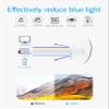 ANRRI Blue Light Glasses for Men Semi Rimless Rectangle Blue Metal Frame UV Blocking Computer Glasses+2.00 Magnification view 4