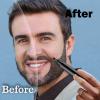 DMQBeard Pen,2Pcs Beard Pencil Filler for Men,Mustache Shaping and Enhancing, Waterproof Sweatproof,Beard Filler for Define, Sharpen Hair, Beard, Eyebrow (2PCS Black), 1 g (Pack of 1), Pack of 1 view 2
