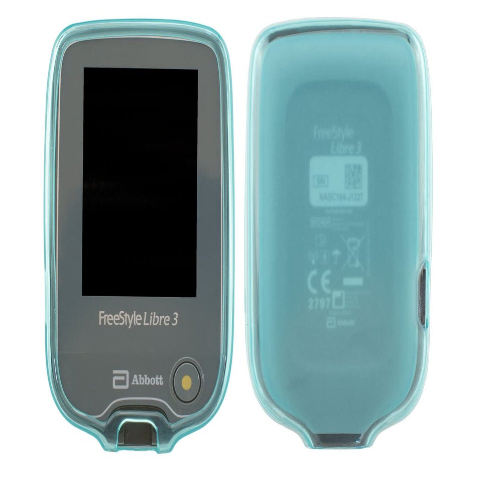 caseroxx protective case compatible with Freestyle Libre 3 [blood glucose meter Protective cover in light blue]