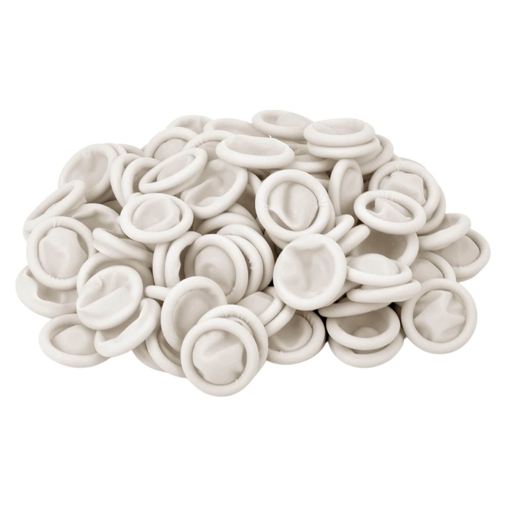 200 Pcs Finger Cots, Disposable Finger Protectors, Latex Anti-Static Finger Tip Rubber Protect Keeping Dressing Dry and Clean (200 Pcs, White)